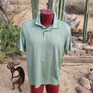 G.H. Bass Sports Polo Green & Gray